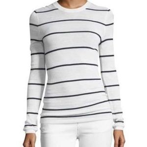 MOSSIMO Ivory sweater, thin black stripes